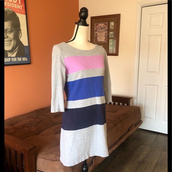 GAP gray scoop neck color block dress - Picture 3 of 6